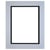 Passe-partout double - Blanc/Noir 13 x 18  cm - ouverture 10 x 15 cm