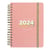 Agenda civil journalier 2024 Mr Wonderful - Rose - 17 x 22,6 cm - Ma grande année