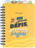 Cahier Mr Wonderful - Jaune - A5 14 x 21 cm - Aux grands défis les grands projets - 160 pages quadrillées