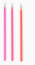 Lot de 3 recharge d'encre pour stylos effaçables Mr Wonderful - Bo-Bo - orange, rose et lilas