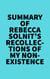 Summary of Rebecca Solnit's Recollections of My Nonexistence
