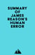 Summary of James Reason's Human Error