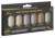 Lot de 6 peintures aquarelles Nassau - Métallique