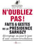 N'oubliez pas !. Faits et gestes de la présidence - Faits et gestes de la présidence Sarkozy