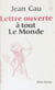 Lettre ouverte à tout le monde