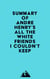 Summary of Andre Henry's All the White Friends I Couldn't Keep