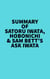 Summary of Satoru Iwata, Hobonichi & Sam Bett's Ask Iwata
