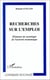 RECHERCHES SUR L'EMPLOI - Éléments de sociologie de l'activité économique