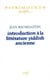 Introduction à la littérature yiddish ancienne