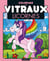 Coloriage de vitraux - licornes