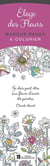 Marque-pages à colorier :  Éloge des fleurs