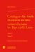 Catalogue des fonds musicaux anciens conserves dans les Pays-de-la-Loire Tome 1 - Angers