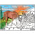 Tableau velours à colorier - Jument et poulain
