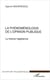 La phenomenologie de l'opinion publique - la theorie hegelienne