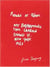 Rouge et Blanc - Art Performance chez Larrain Grand St. New York 1968