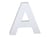 Lettre A majuscule - carton blanc - 12 cm