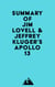 Summary of Jim Lovell & Jeffrey Kluger's Apollo 13
