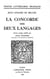 La Concorde des deux Langages