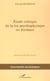 Etude critique de la loi psychophysique de fechner
