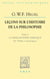 Leçons sur l'histoire de la philosophie Tome 1 - la philosophie grecque, de Thalès à Anaxagore