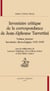Inventaire critique de la correspondance de Jean-Alphonse Turrettini Tome 1 - inventaire chronologique 1681-1698