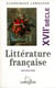 Anthologie de la litterature francaise - le xviie siecle