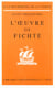 L'oeuvre de Fichte