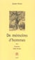 De mémoire d'hommes