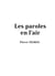 Les paroles en l'air