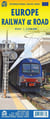 Europe railway & road travel map