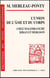 L'union de l'âme et du corps - chez Malebranche, Biran et Bergson