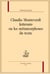 Claudio monteverdi letterato ou les métamorphoses du texte