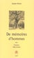De mémoire d'hommes