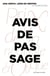Avis de pas sage