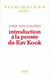 Introduction à la pensée du Rav Kook