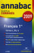 Annabac - français - 1ère l, es, s - sujets et corrigés (édition 2009)