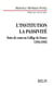 L'institution La passivité : Notes de cours au Collège de France. Préfacé par Claude Lefort