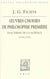 Oeuvres choisies de philosophie première : Doctrine de la science (1794-1797)