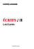 Écrits t.2 : lectures