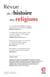 Revue de l'histoire des religions - Nº1/2022 Varia