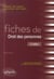 Fiches de droit des personnes (2e édition)