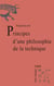 Principes d'une philosophie de la technique