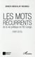Les mots récurrents de la vie politique en RD Congo (1997-2015)