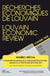 Revue recherches economiques de louvain