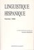 Linguistique hispanique - nantes 1998