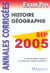 EXAM'PRO Tome 15 : histoire-géographie - BEP - annales corrigées 2005