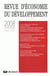Revue d'economie du developpement