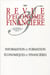 Revue d'économie financière n.98/99 : information et formation économiques et financières