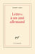 Lettres à un ami allemand