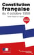 Constitution française du 4 octobre 1958 : Texte intégral en vigueur